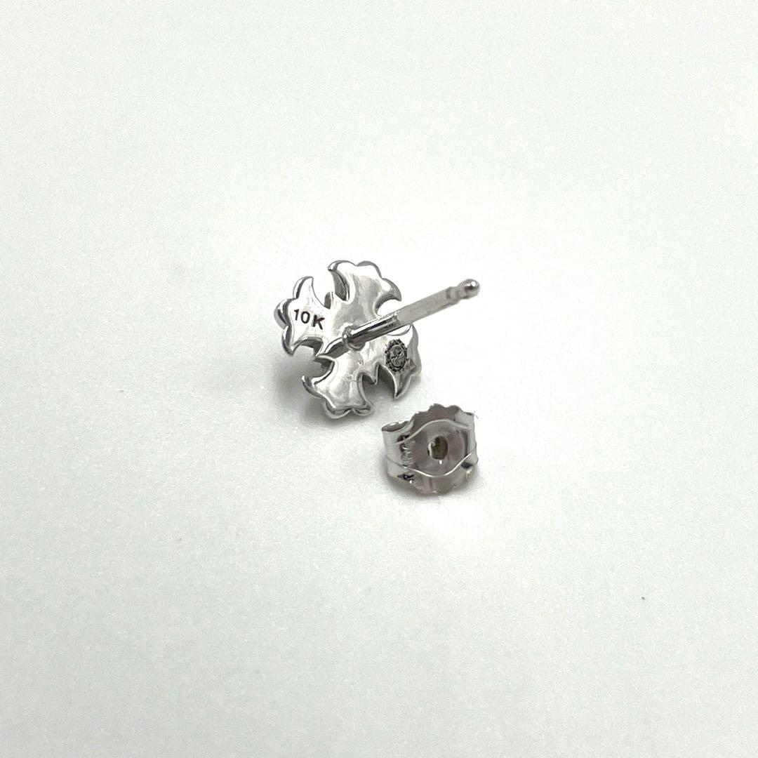 【新品同様】アバランチ ピアス ダイヤモンド 10K ホワイトゴールド 0.7g