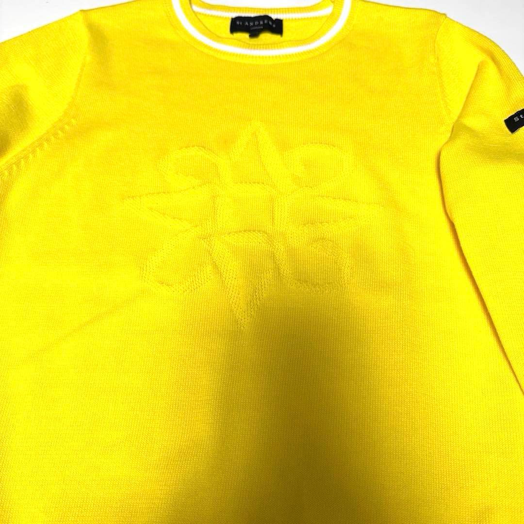 再お値下げ★St ANDREWSセントアンドリュース☆イエロークルーネックニット