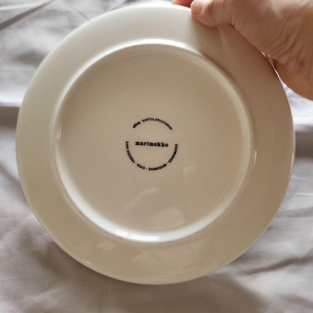 marimekko 黒と白の円形模様皿3枚セット