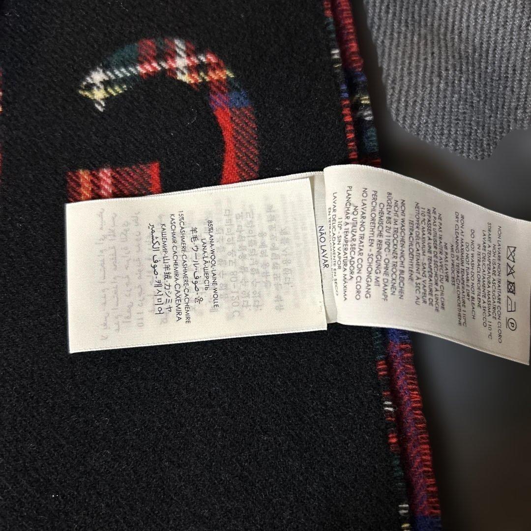 GUCCI レッドチェック マフラー