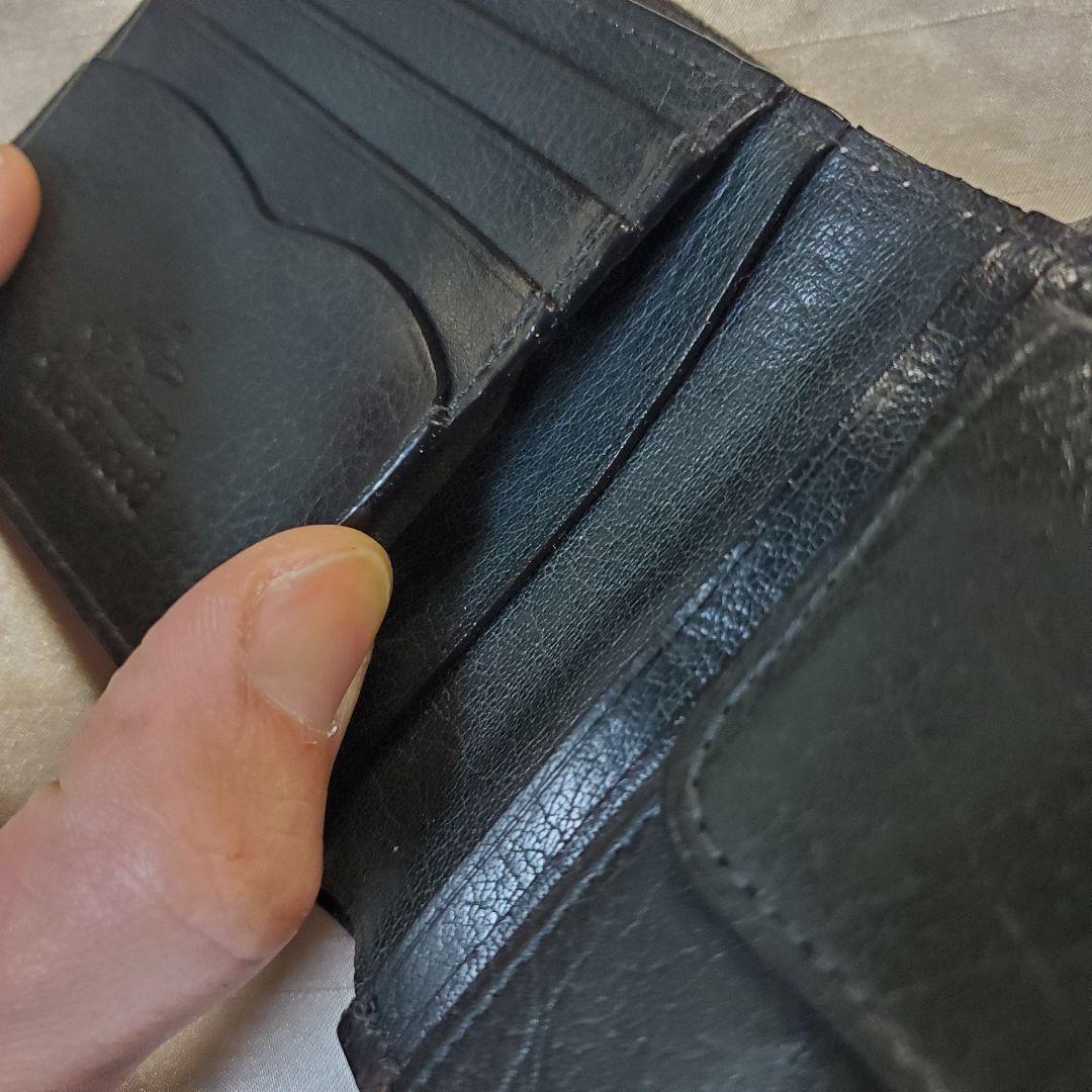 Vivienne westwood ブラックレザー 二つ折り財布　ハーフ
