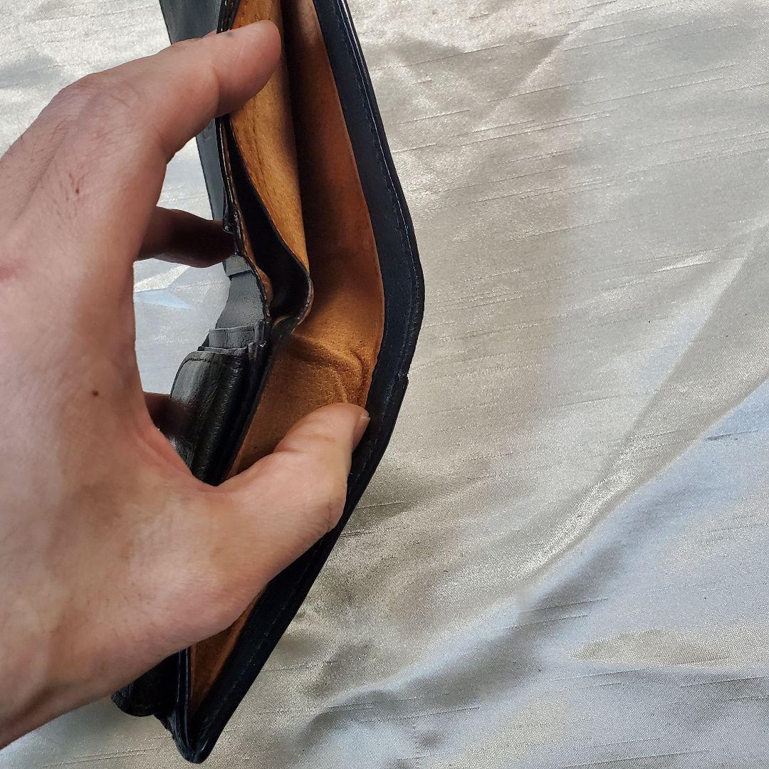 Vivienne westwood ブラックレザー 二つ折り財布　ハーフ