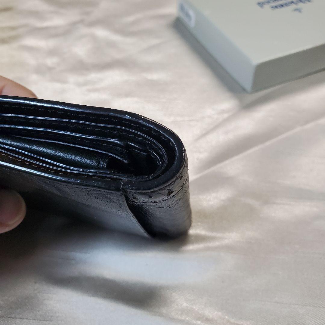 Vivienne westwood ブラックレザー 二つ折り財布　ハーフ