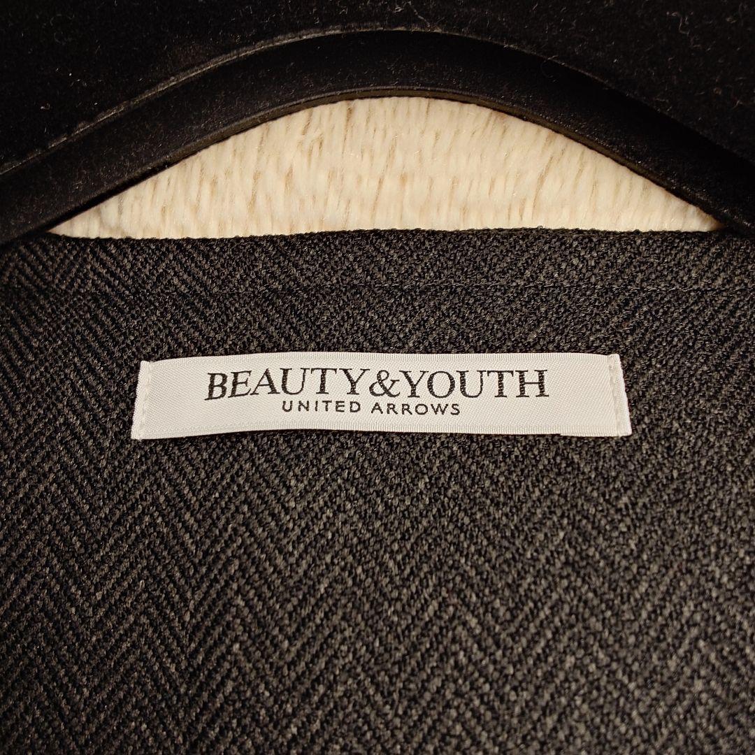 ビューティ＆ユース ヘリンボーン ジャンパースカート＆ジレ ブラック XS 現行