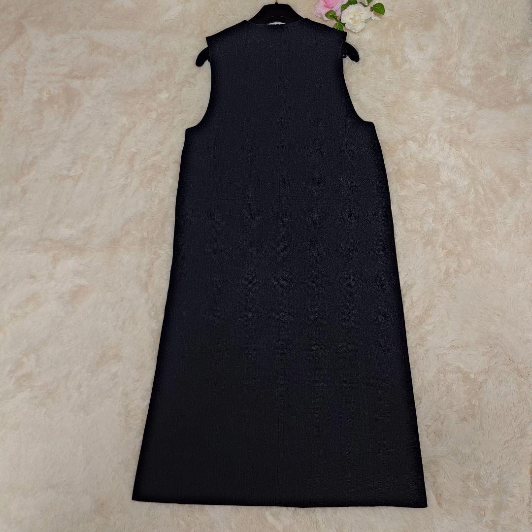 ビューティ＆ユース ヘリンボーン ジャンパースカート＆ジレ ブラック XS 現行