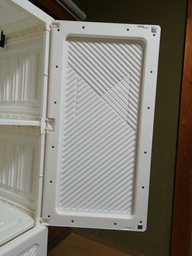 リエンちん　モリリン 折り畳みワードローブ 白扉2列 S109 説明書あり