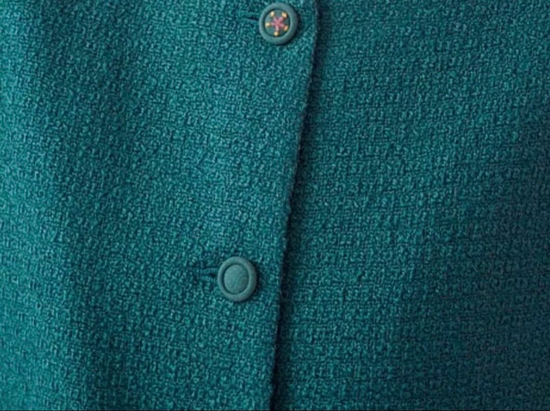 ホコモモラ★ジャケット★ツイードノーカラー★サイズ40(L〜LLくらい)新品