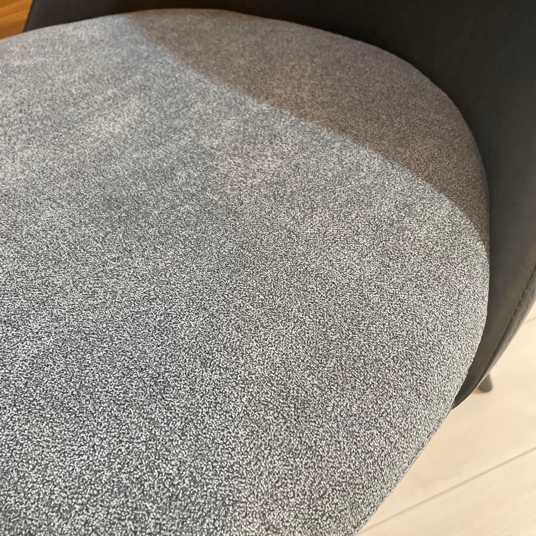 もりん モダンなダイニングチェア 黒×グレー4脚