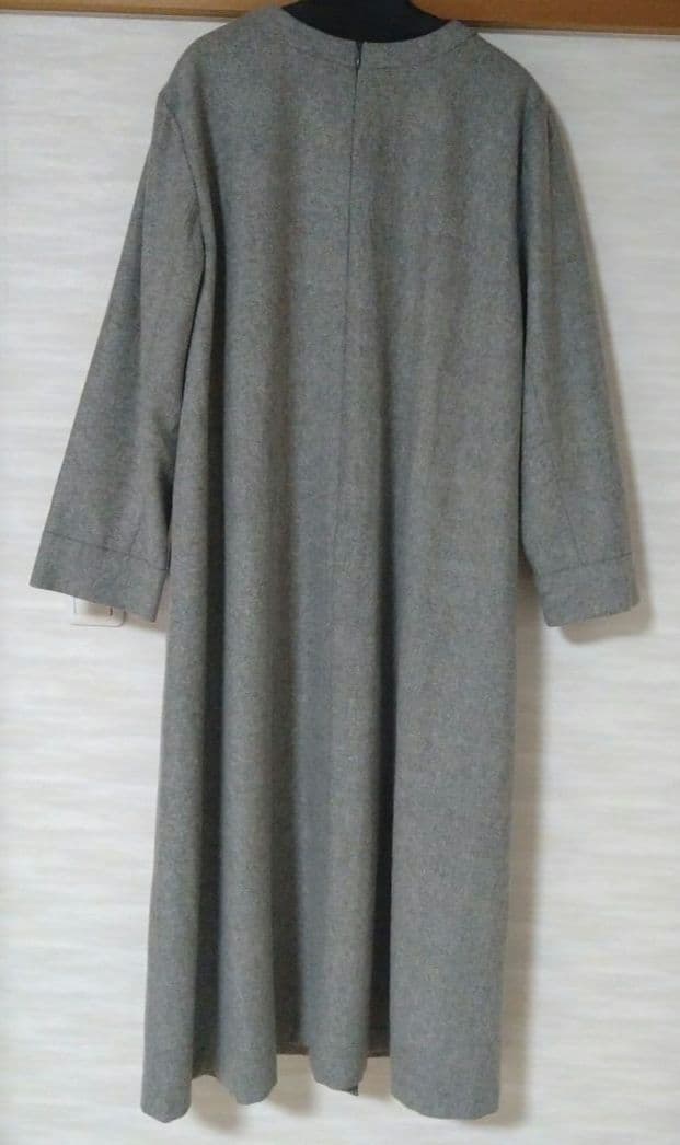 アンタイトル　ネップツイード Aラインワンピース（サイズ46、新品タグ付）