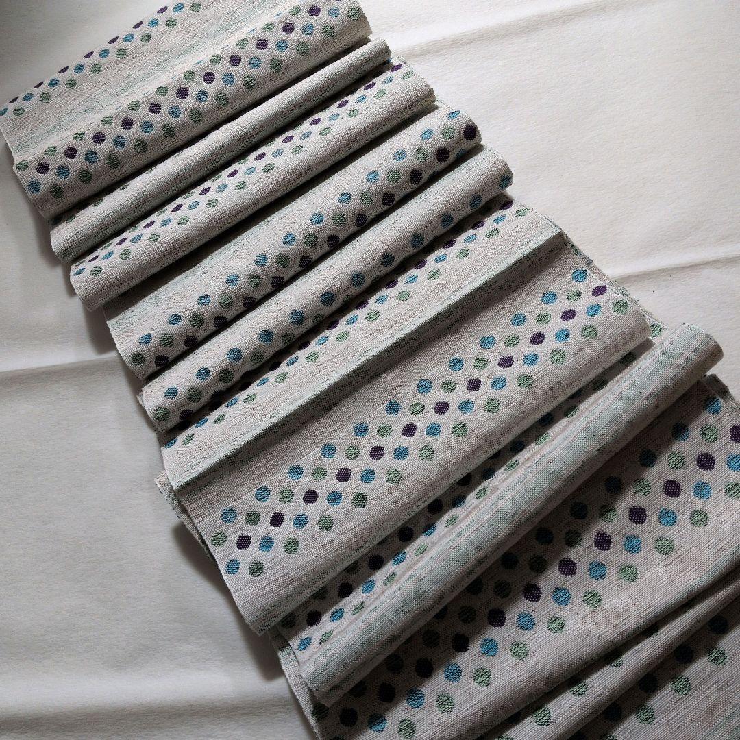 八寸名古屋帯　絹×和紙　「ほほえみ」米沢　スワセンイ