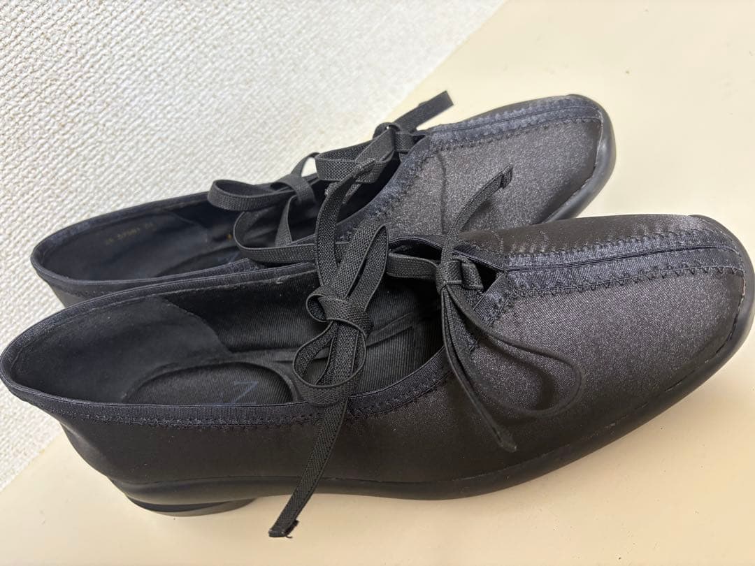 LE TALON＊Lダブルリボンバレリーナ　24.5 ブラック