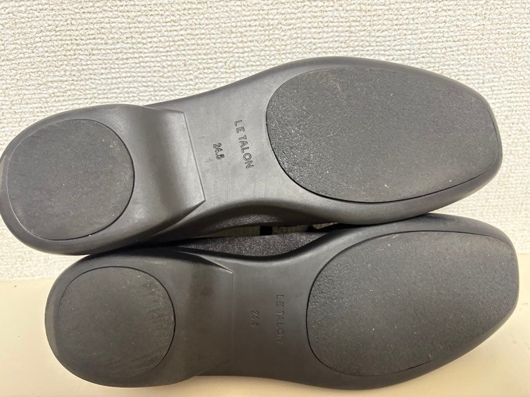 LE TALON＊Lダブルリボンバレリーナ　24.5 ブラック