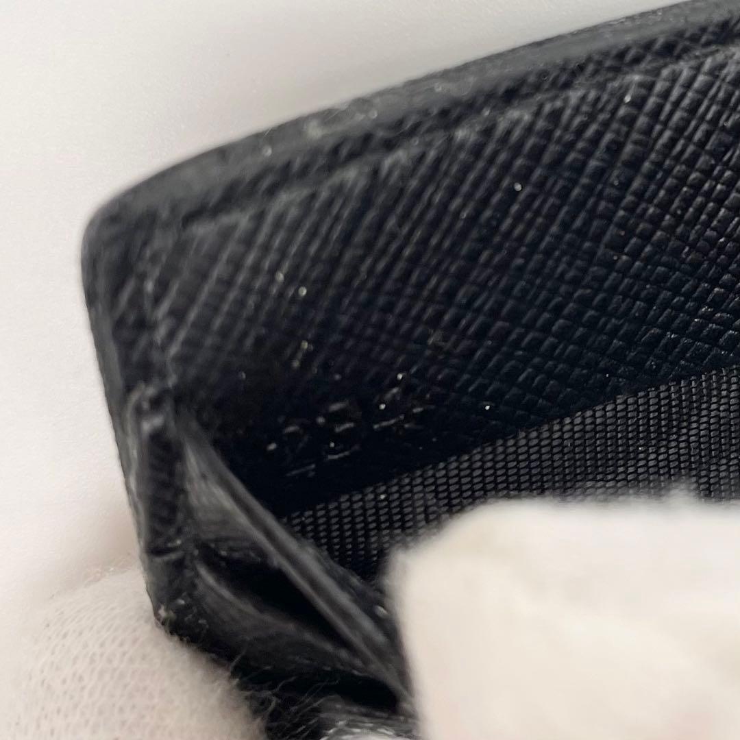 正規品 PRADA プラダ マネークリップ 折り財布 サフィアーノ 付属品完備