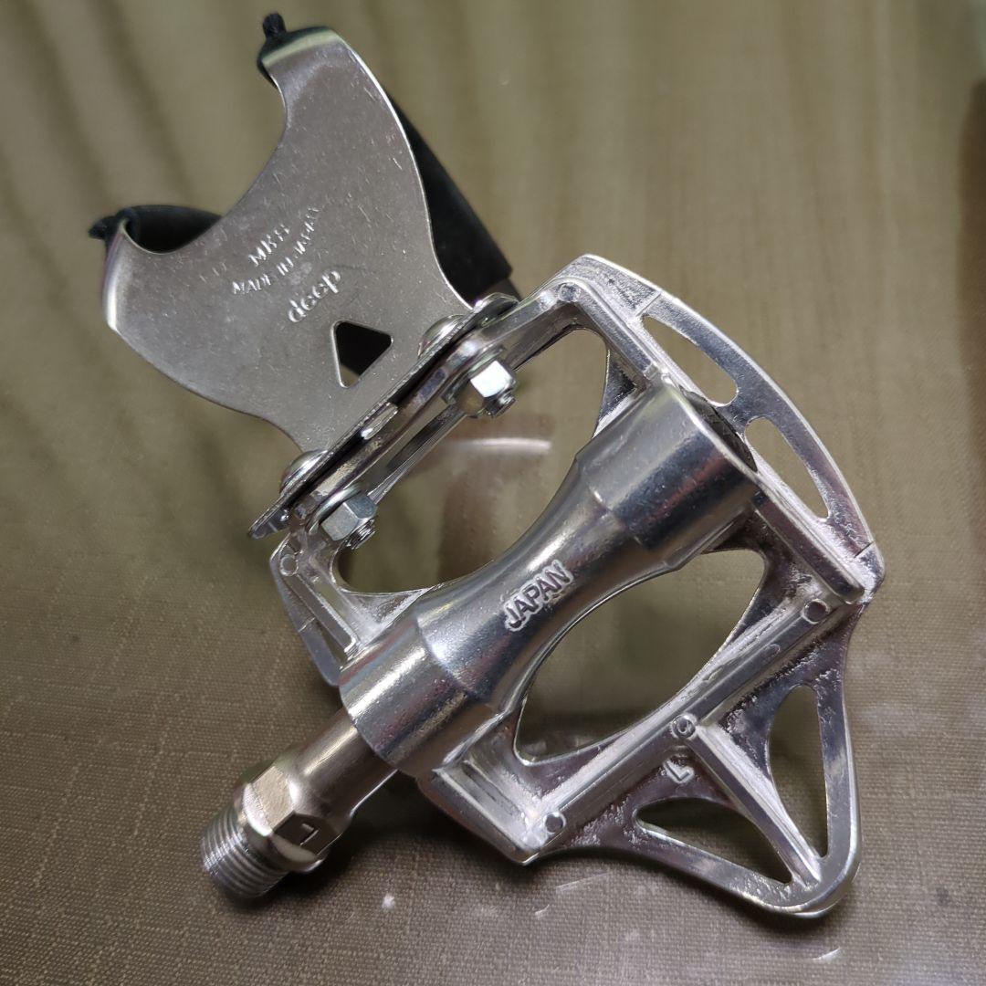 三ヶ島ペダル アーバンプラットフォーム+ハーフクリップ ディープ 左右セット 銀