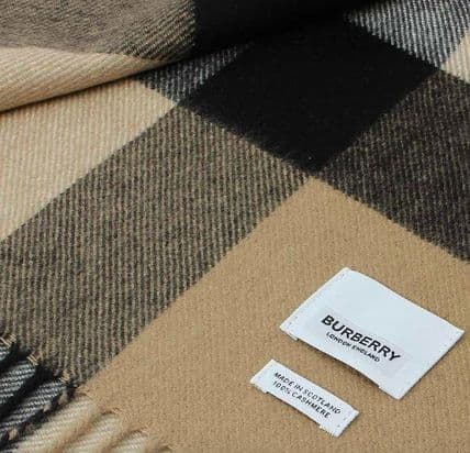 バーバリーBURBERRYカシミヤスカーフ