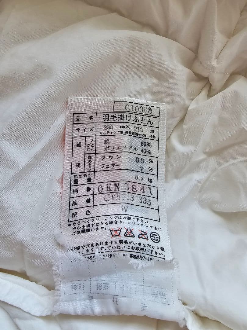 西川 ポーランド産 羽毛掛け布団 230×210 cmキングロング