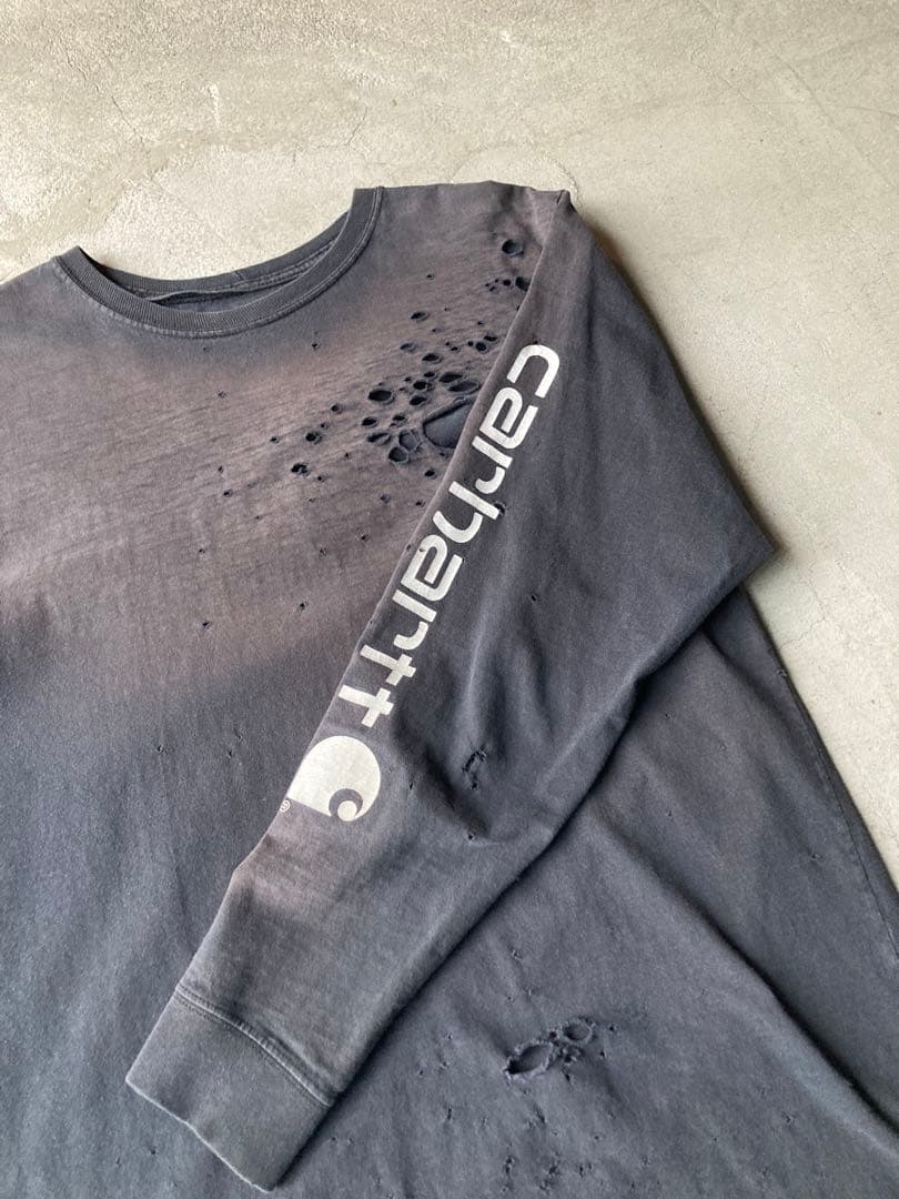 90s Carhartt ロンT フェード ボロ グランジ vintage