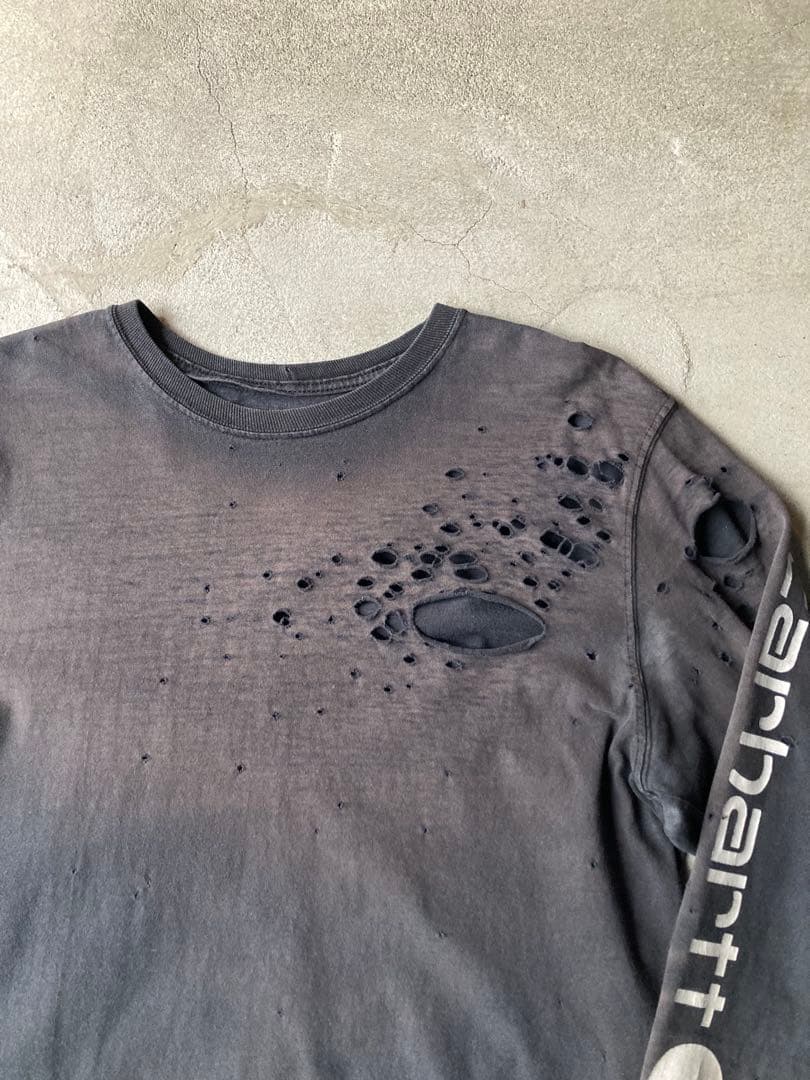 90s Carhartt ロンT フェード ボロ グランジ vintage