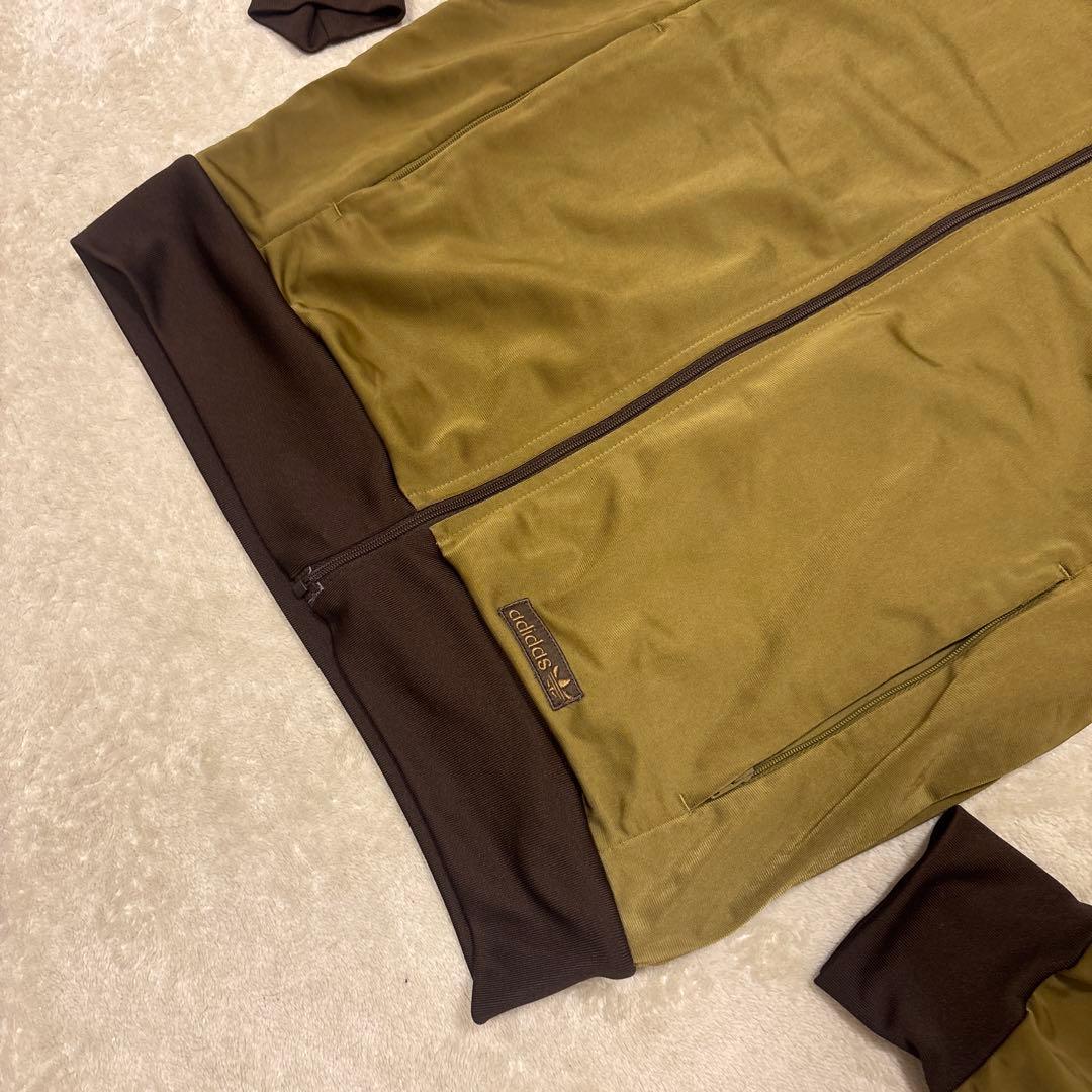 希少カラー⭐️90s adidas ジャージ上下　セットアップ Lサイズ カーキ