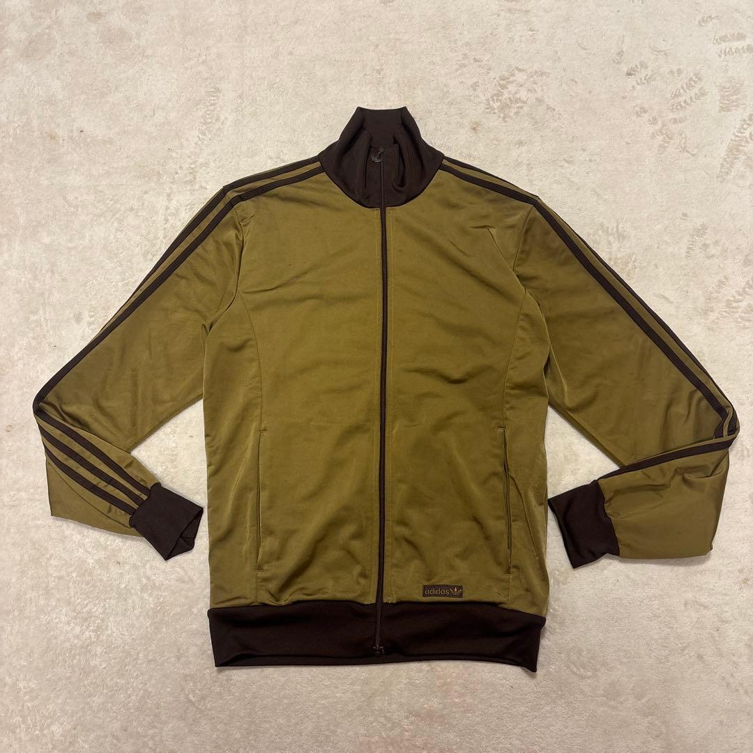 希少カラー⭐️90s adidas ジャージ上下　セットアップ Lサイズ カーキ