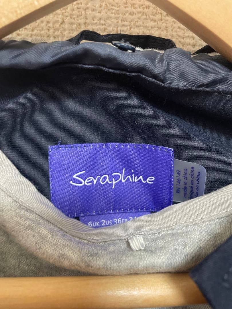 美品 Seraphine ミッドウェイトマタニティベビーコート ネイビー