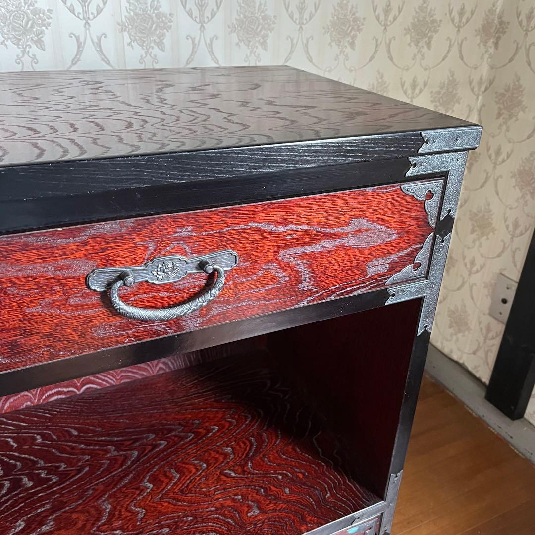 【アンティーク】昭和レトロ 木製 民芸箪笥 和たんす 和製キャビネット チェスト