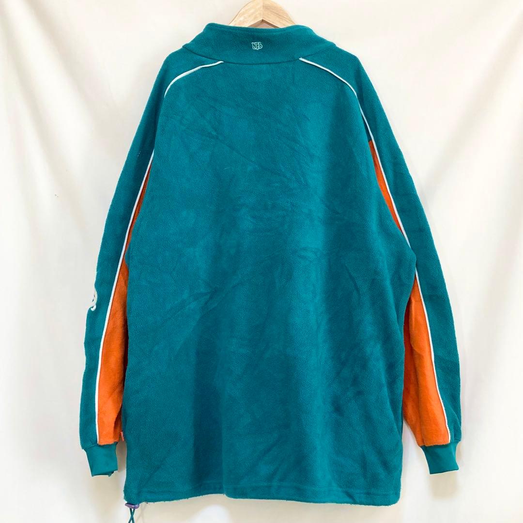 US古着【入手不可能!!】NFL ✈︎刺繍ロゴ フリース マイアミドルフィンズ