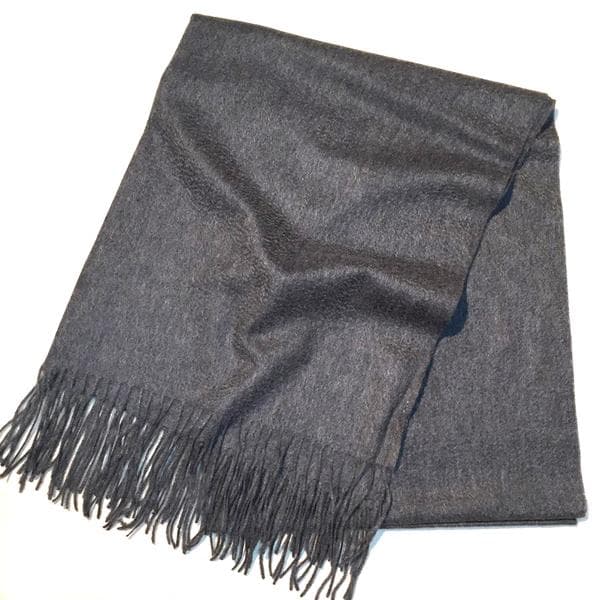 ラスト1枚値下超大判 100% カシミヤストールマフラー70㎝×200CGY新品