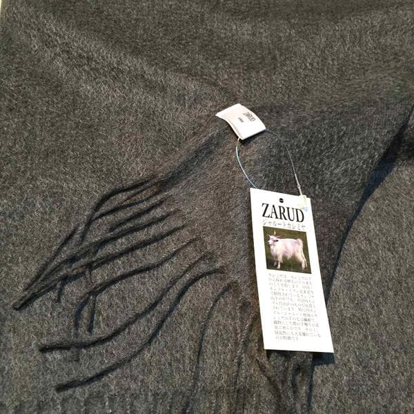 ラスト1枚値下超大判 100% カシミヤストールマフラー70㎝×200CGY新品