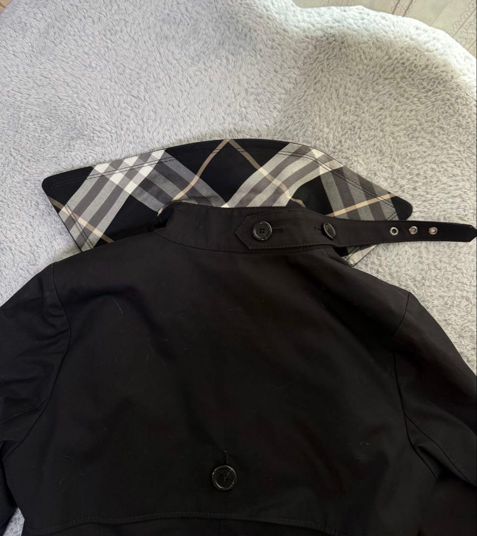 バーバリーのトレンチコート黒裏地付き　 サイズ38（S）