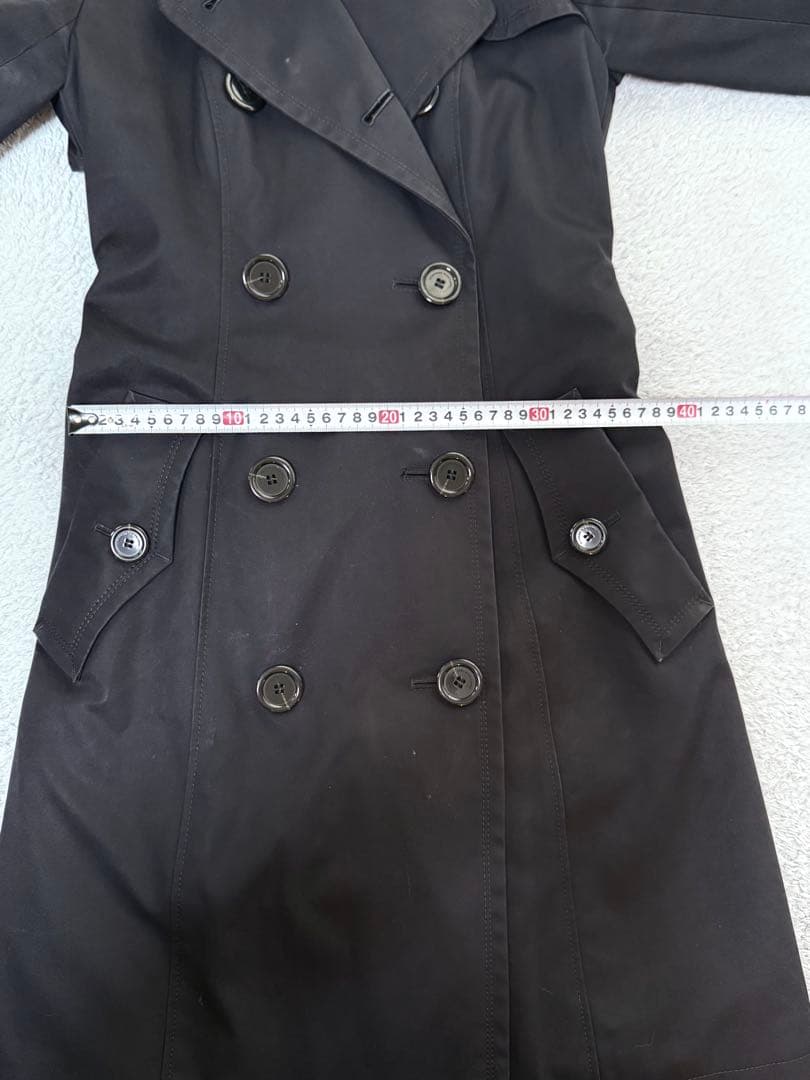 バーバリーのトレンチコート黒裏地付き　 サイズ38（S）