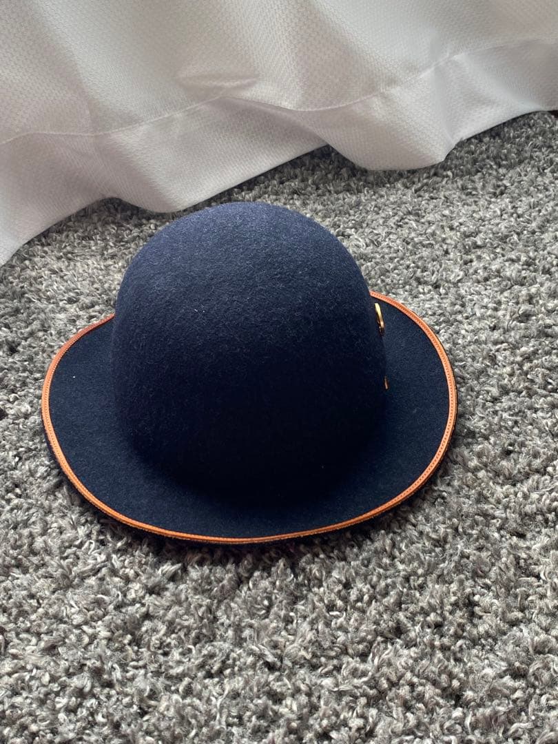 未使用 定価17,600円 usine ウールハット ネイビー 59cm 調整可