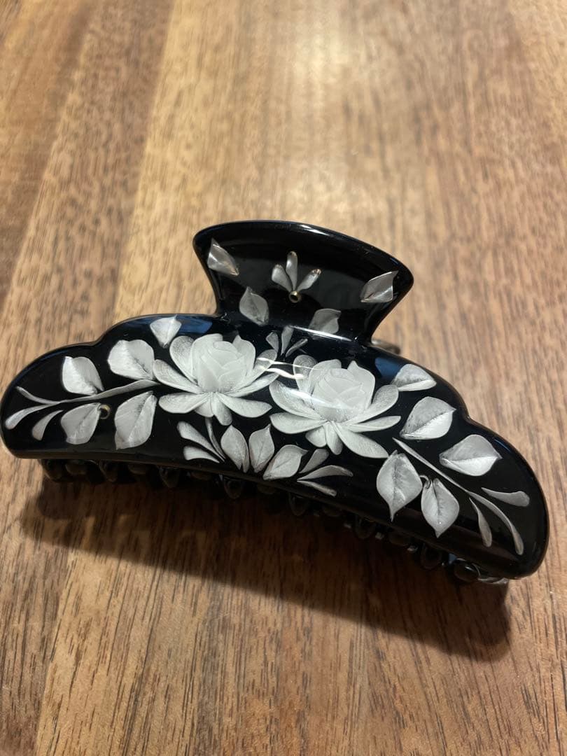 薔薇ヘアクリップ 大made in France