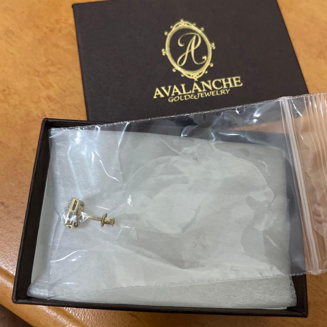 AVARANCHE 10Kイエローゴールド ピアス 9mm 0.25c