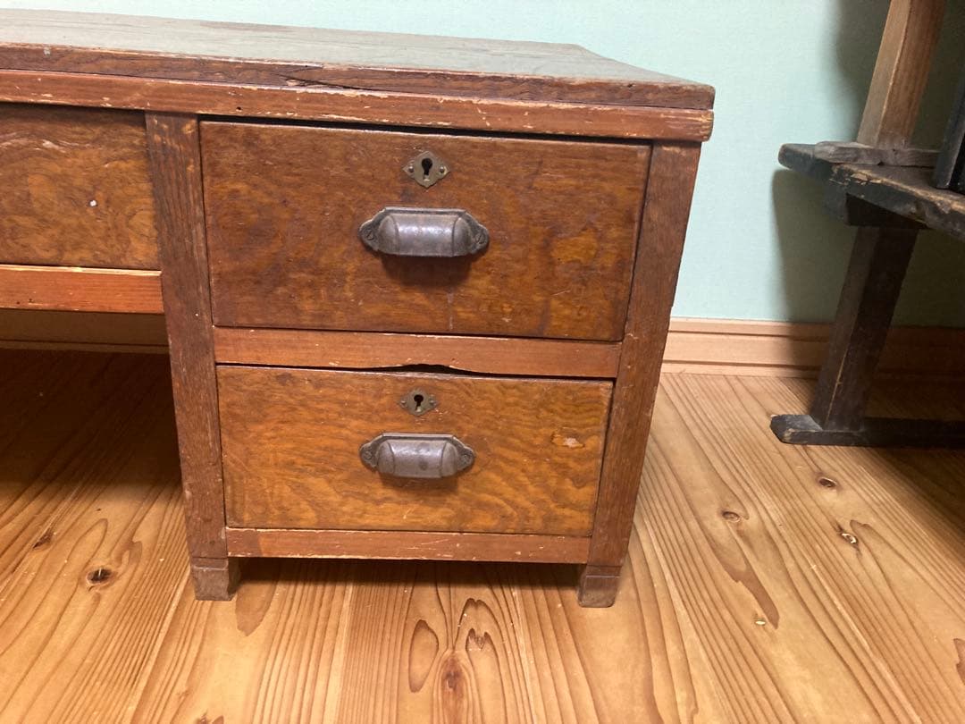 昭和レトロ　木製文机　ローテーブル　16