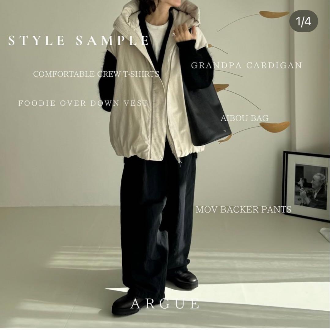 argue FOODIE OVER DOWN VEST フーディセット