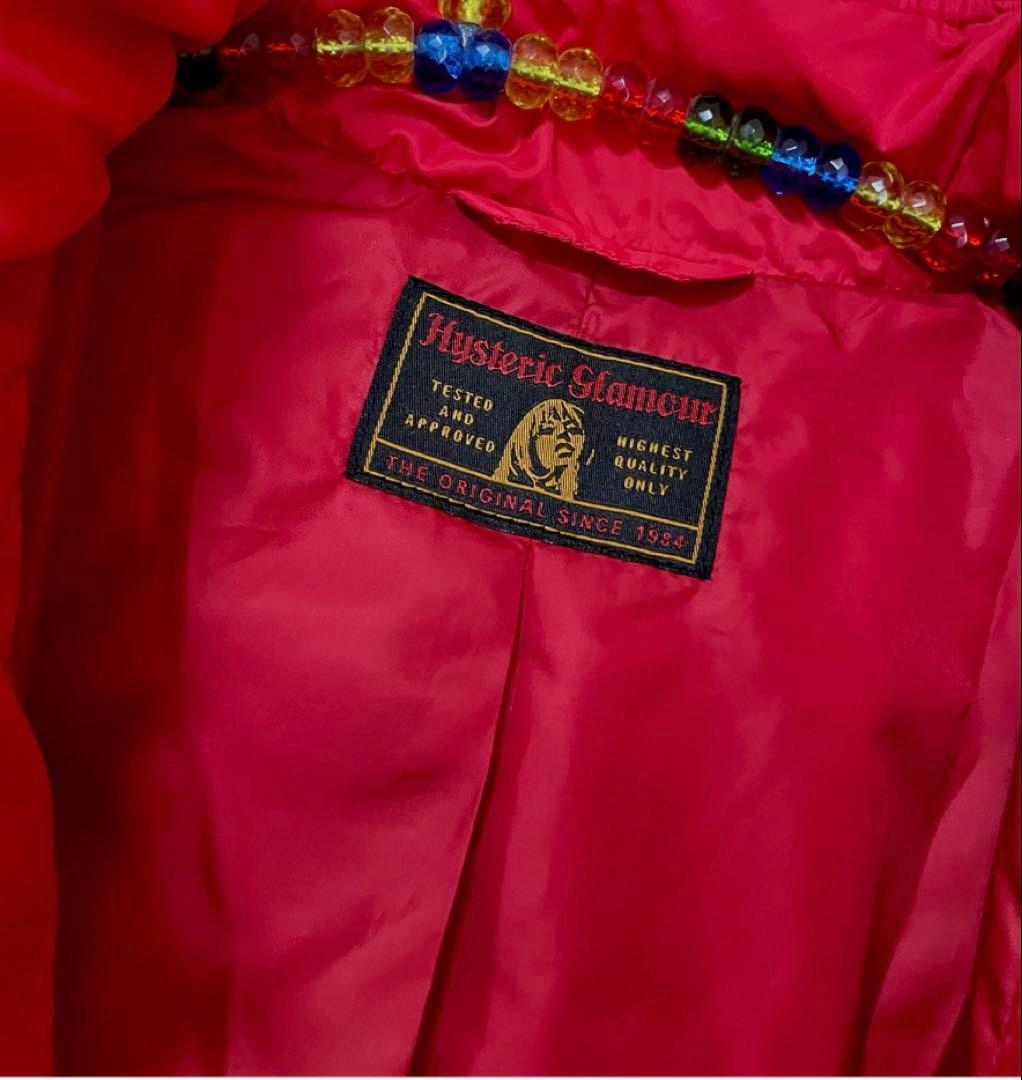 HYSTERIC GLAMOUR ロング中綿コート レッド F