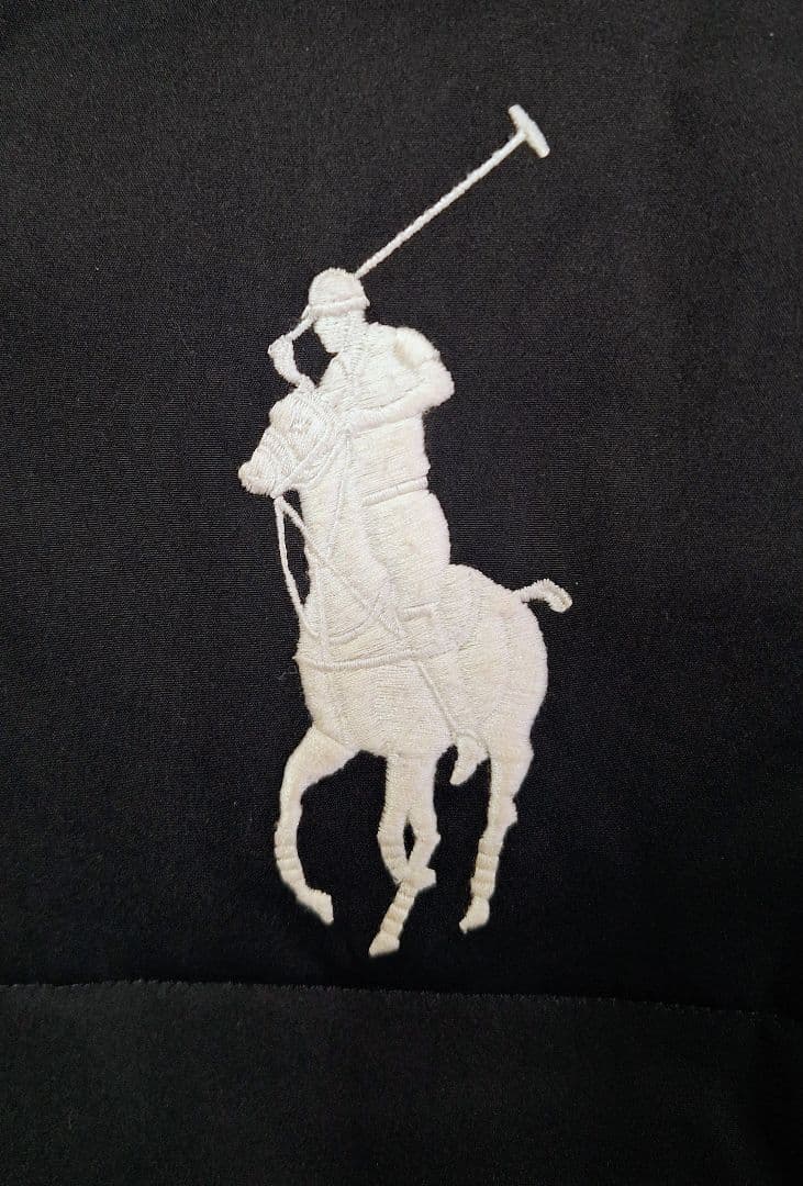 RALPH LAUREN　ラルフローレン フード付き黒ダウンベスト　美品