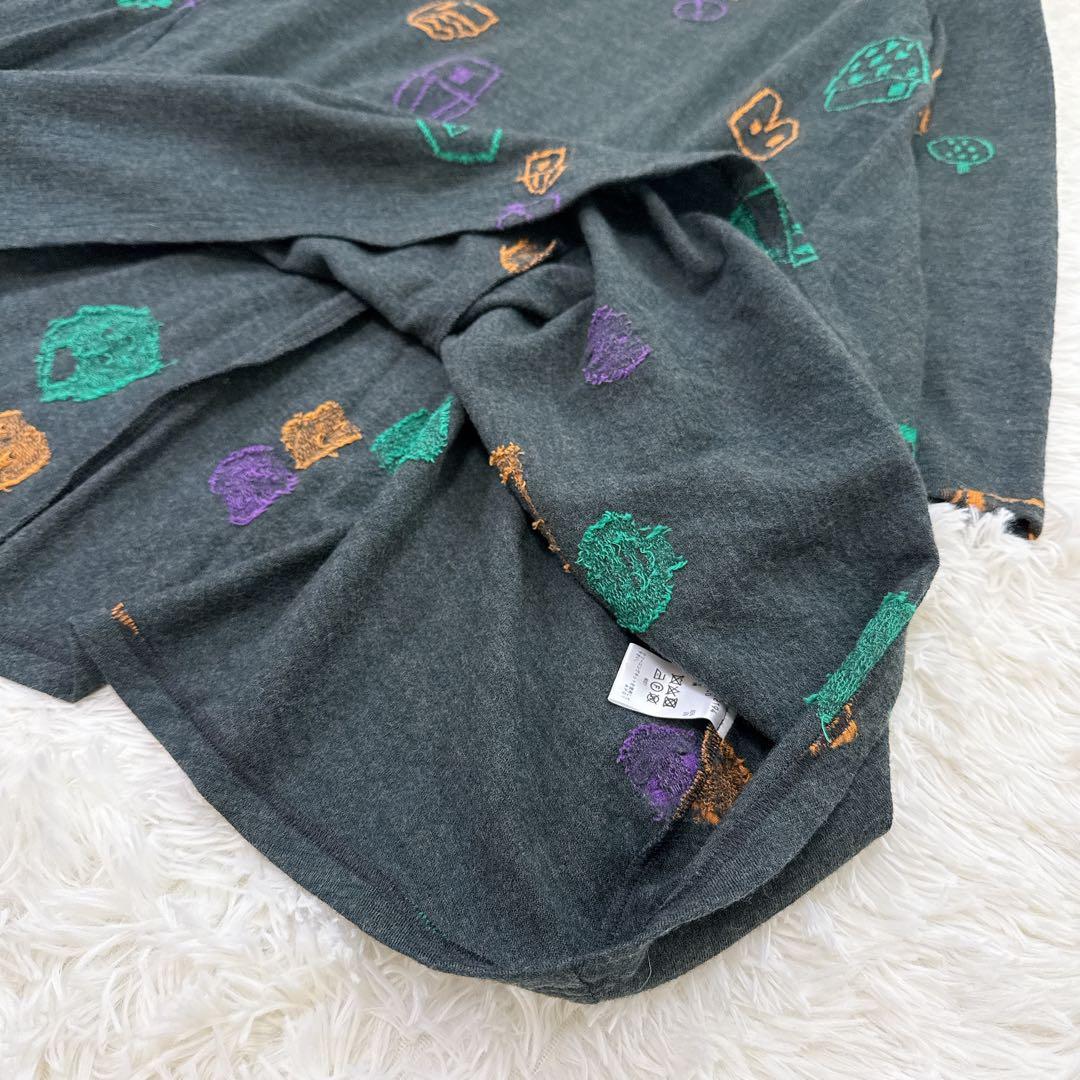 [美品✨2023] 慈雨 センソユニコ　ワンピース　変形　刺繍　ハイネック　40