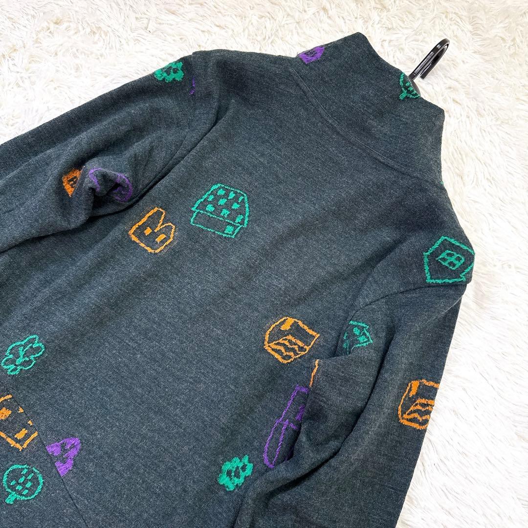 [美品✨2023] 慈雨 センソユニコ　ワンピース　変形　刺繍　ハイネック　40