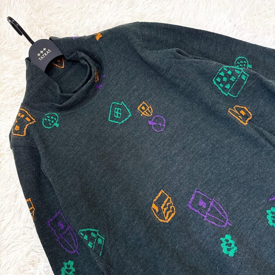 [美品✨2023] 慈雨 センソユニコ　ワンピース　変形　刺繍　ハイネック　40