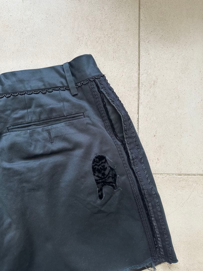 NUMBER (N)INE ブラック ハーフパンツ ナンバーナイン