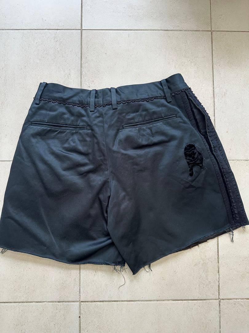 NUMBER (N)INE ブラック ハーフパンツ ナンバーナイン