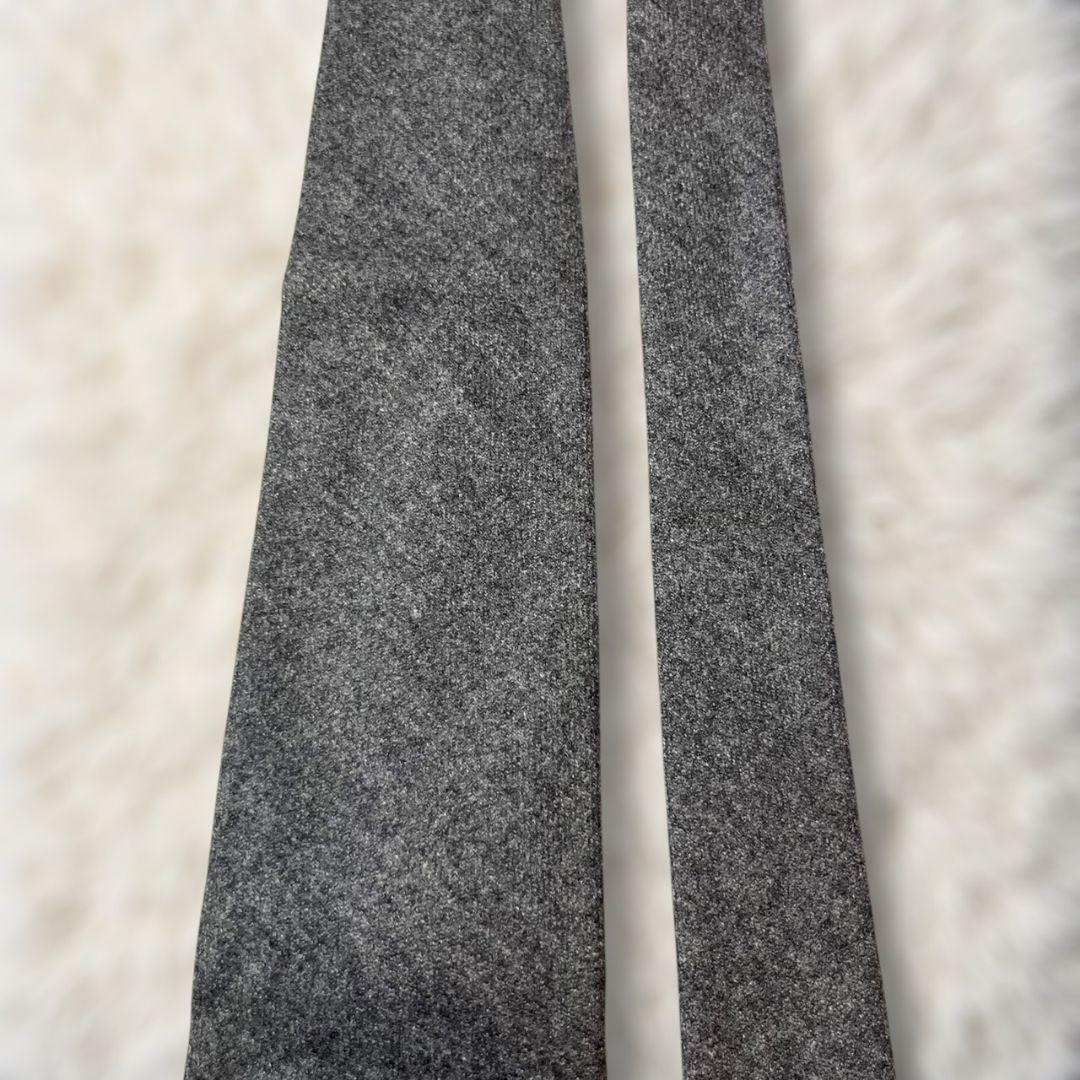 【未使用級✨】フランコバッシ ソリッドタイ グレー ウールタイ メンズ ネクタイ