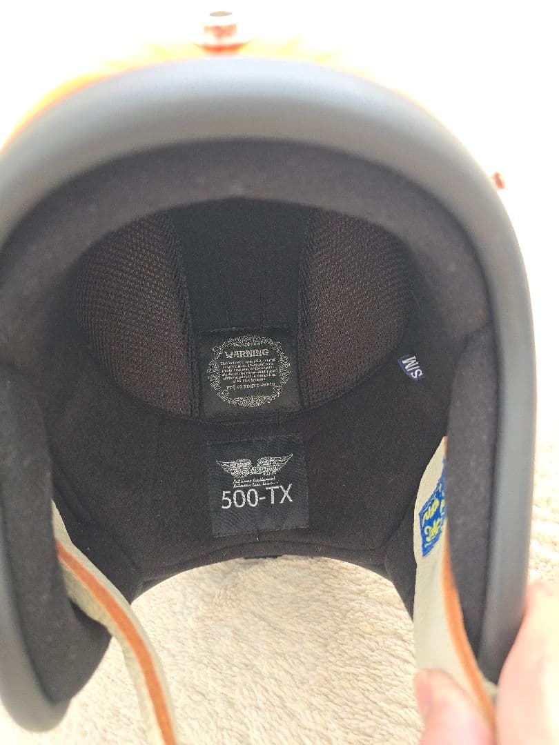 TT&CO 500TX ジェットヘルメット オレンジ S/M