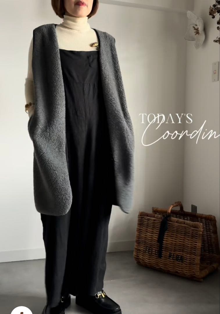 Mana　kubosanmade リネンサロペット