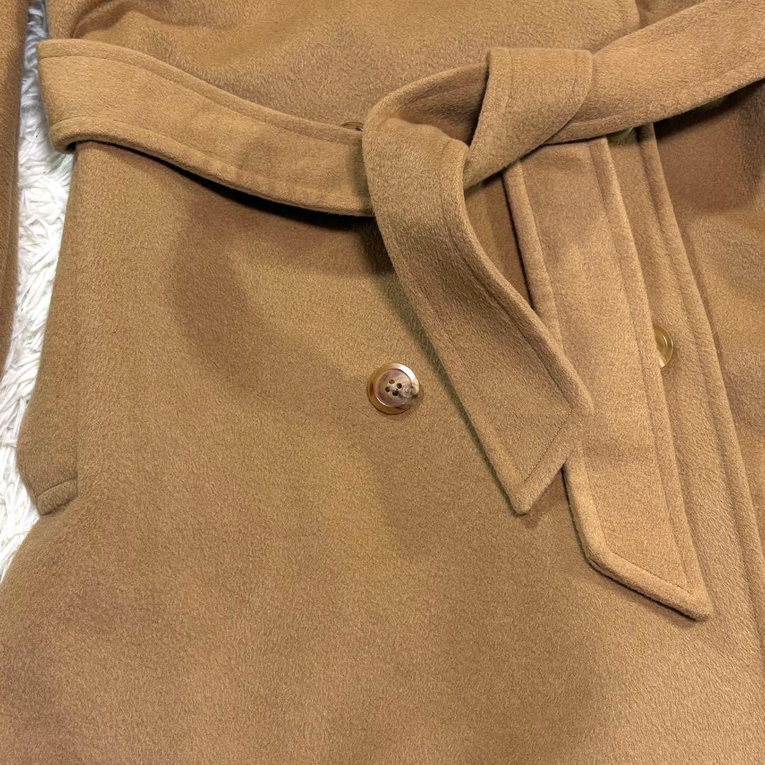 【極美品】マダムニコル キャメル カシミア100% ダブルチェスターコート M