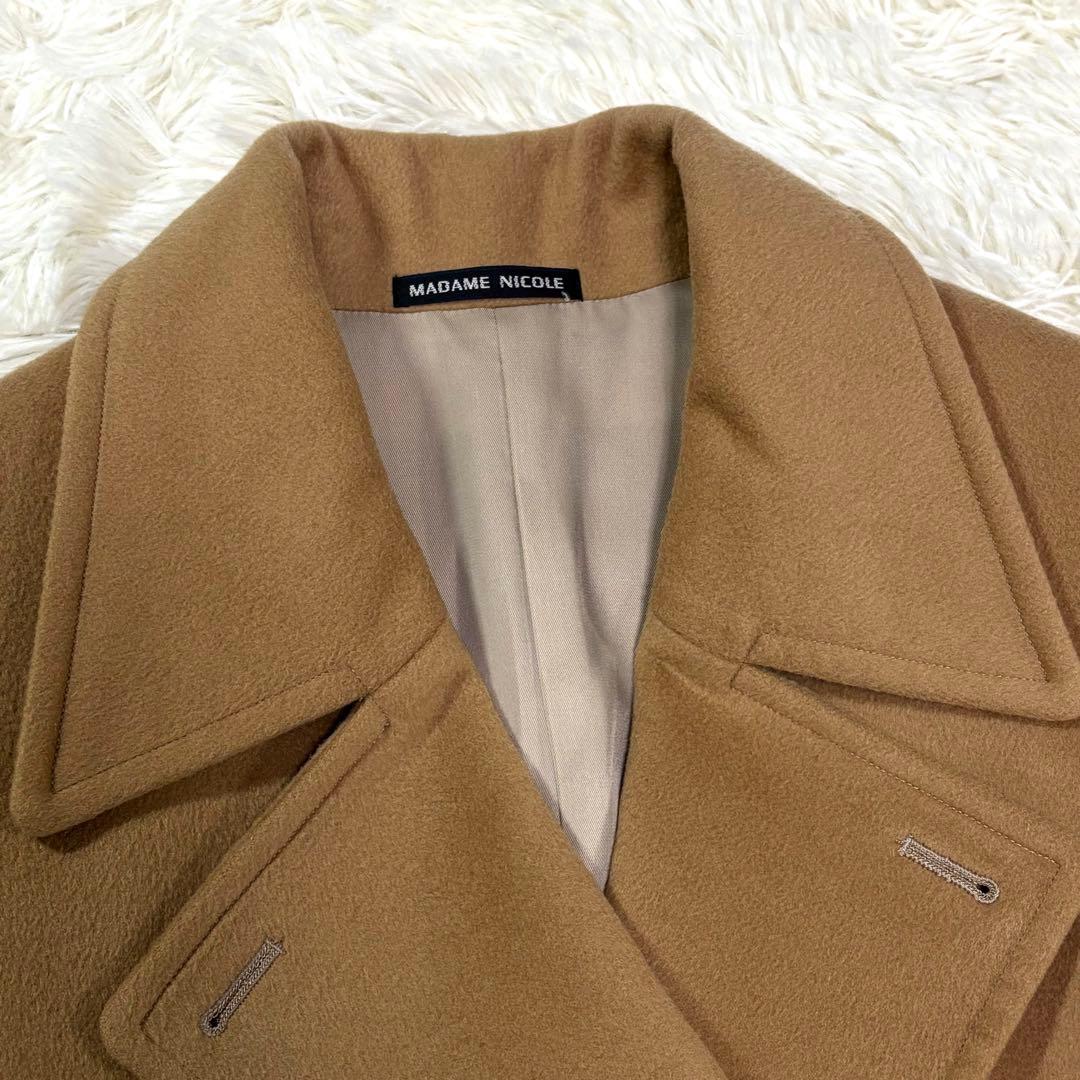 【極美品】マダムニコル キャメル カシミア100% ダブルチェスターコート M