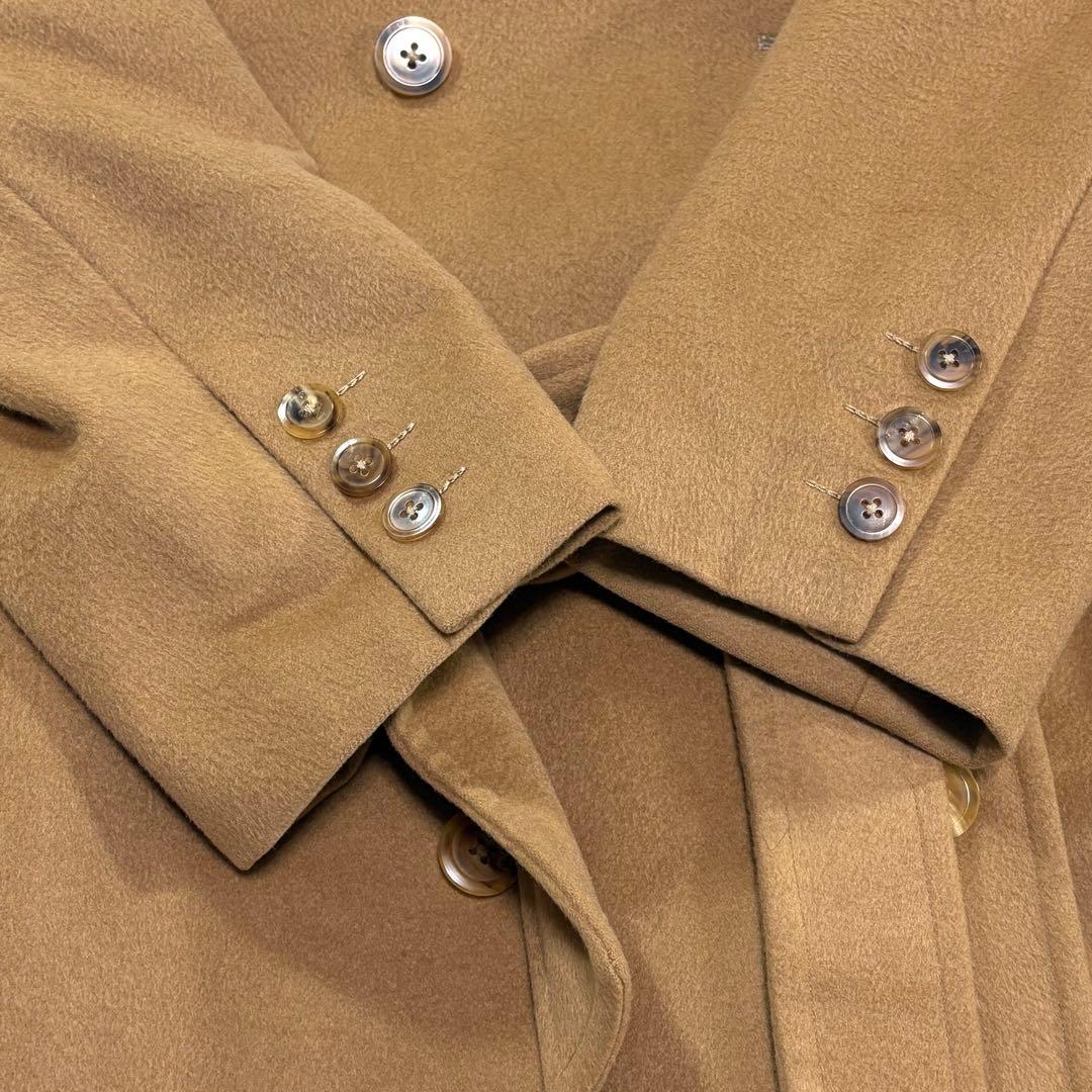 【極美品】マダムニコル キャメル カシミア100% ダブルチェスターコート M
