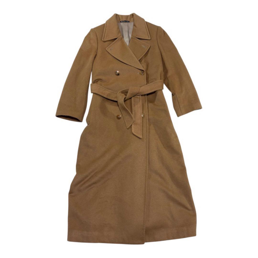 【極美品】マダムニコル キャメル カシミア100% ダブルチェスターコート M